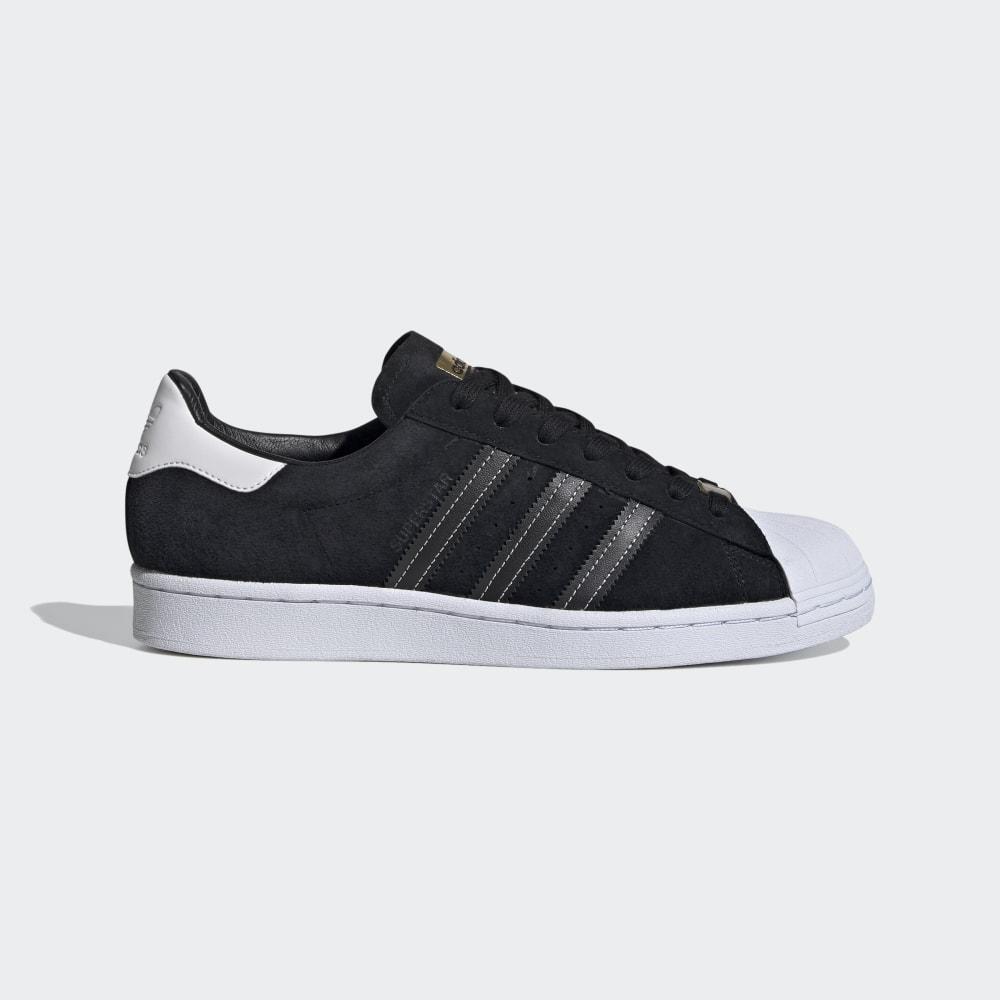 Adidas Women's Superstar Shell Toe Originals Shoes Black/Gold Metal Ireland EH1543